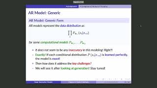 UofT GenAI Course -- Lecture 15: Autoregressive Generative Modeling