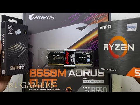 AMD Ryzen 5 5600 GIGABYTE B550M AORUS ELITE msi GTX1070 GAMING X PC Build