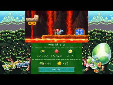 Yoshi's New Island 100% walkthrough (w/ commentary) Part 48 - World 6-3: Gargantua Blargg Attacks!