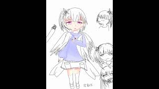 クロユリの花と少女