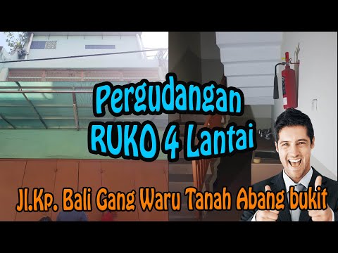 Pergudangan Ruko LT 118.8  6x19.8  4 lantai di tanah abang