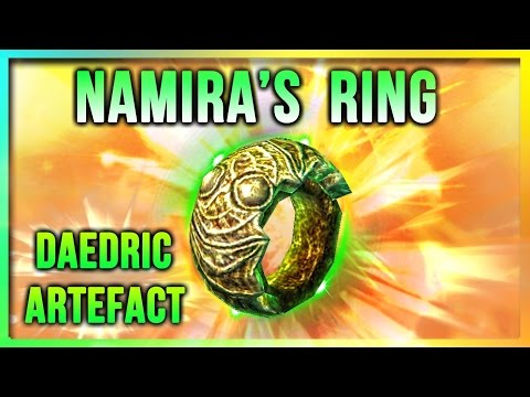 Skyrim Remastered: RING of NAMIRA Location The Taste of Death - All Daedric artifacts Walkthrough) Video