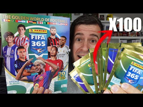 I OPENED 100 PACKS to COMPLETE FIFA 365 2026 THE GOLDEN OF FOOTBALL by PANINI