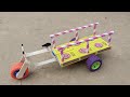 How To Make Auto Rickshaw Cart At Home DIY Matchbox Rickshaw DC Motor And Battery