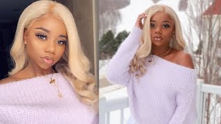Who Said Black Women Can&#39;t Do ASH BLONDE?! | How To Tone 613 Hair To Ash/Pale Blonde |Wiggins Hair