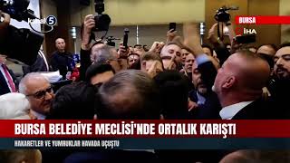 Bursa Belediye Meclisi'nde Ortalık Karıştı | Hakaretler Ve Yumruklar H