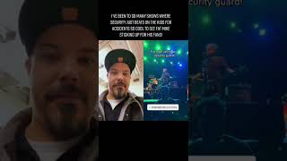 Fat Mike of NOFX yelling at a security guard