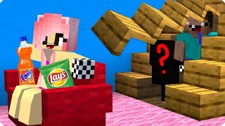 NOOB ENCONTRO UN SECRETO EN LA CASA DE SU VECINA!! MINECRAFT TROLL