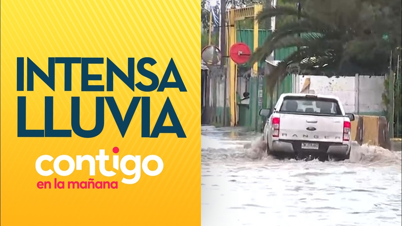 "UN AUTO TOTALMENTE ATASCADO": Anegamientos en Cerrillos por intensas lluvias - Contigo en la Mañana