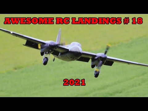 AWESOME RC LANDINGS - WW2 FIGHTERS LANDING COMPILATION # 18 - 2021