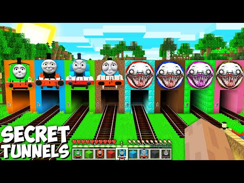 I Found LONGEST TUNNELS of THOMAS and FRIENDS Percy James & COLORED CHOO CHOO CHALRES in Minecraft !