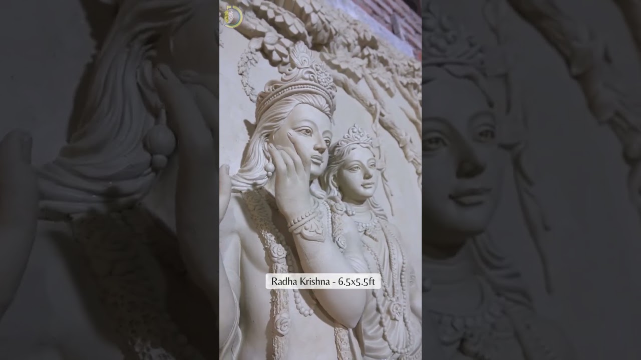 🌸 Radha Krishna 6.5x5.5ft Wall Mural – A Divine Expression of Eternal Love 🌸