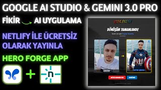 GOOGLE AI STUDIO & GEMINI 3.0: Tek Promptla AI Uygulaması Geliştir! (N