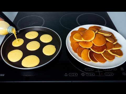 Ich koche 100 auf einmal. Mini-Pfannkuchen mit Hilfe der Flasche!