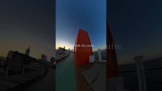 Golden hour on the open deck of Celebrity Apex