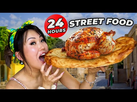 I Spent 24 Hours Eating STREET FOOD Like a Local in Baku Azerbaijan!