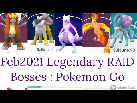 February 2021 Legendary RAID Boss List ! #mewtwo #zapdos #entei #raikou #latias #latios #moltres