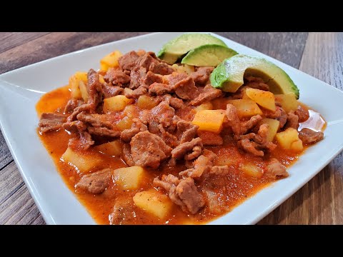 La Mejor Carne de Res en Salsa Roja| "Carne con Chile"