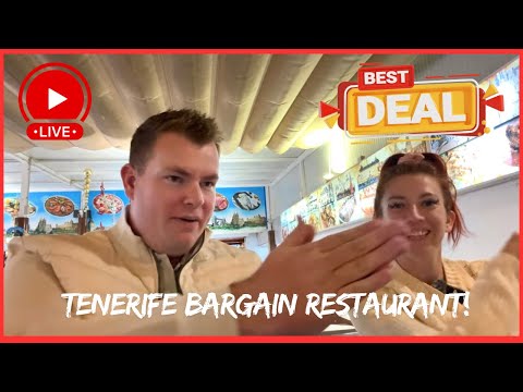 🔴LIVE: SO CHEAP 😮try this 3 course Restaurant in Las Americas Tenerife- SAVOY food Review 🍴 ☀️