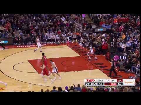 Serge Ibaka with the slick lob to Matt Thomas