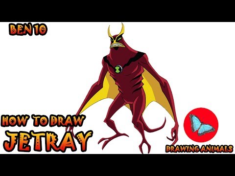 How To Draw Jetray from Ben 10 | Drawing Animals - YouTube