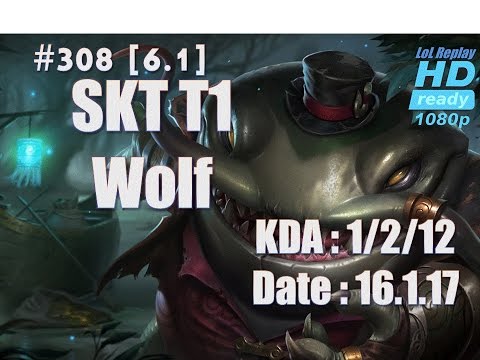 16.1.17 LCK SKT T1 Wolf Bot Lane Support Tahmkench(vs Alistar) Kr Solo Q[1080p]#308