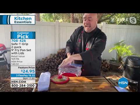 SafeTGrip 2pack 9" Fry Pan Set with Lids