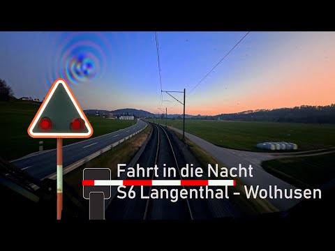 Fahrt in die Nacht S6 Langenthal - Wolhusen (🚃 BLS RABe 528, MIKA)
