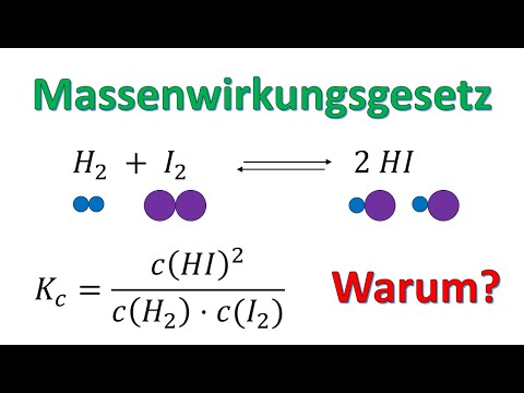 Das Massenwirkungsgesetz und wie man damit rechnet an einem Beispiel erklärt (Schülerversion)