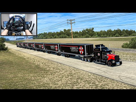 7 Trailers Road Train for Umbrella Corporation  -  American Truck Simulator