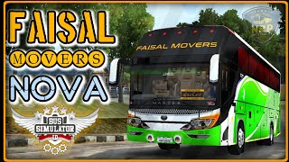Faisal Movers Nova || 2024 Model Buses || HD Livery || Bussid With NRR