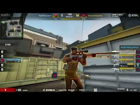 CS: GO AWP 4K Round by Mousesports ChrisJ vs Hellraisers on de_train