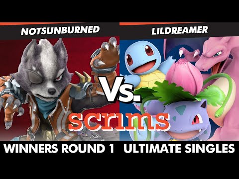 Scrims Showdown 46 - NotSunburned (Wolf) Vs. LilDreamer (Pokémon Trainer) SSBU Ultimate Tournament