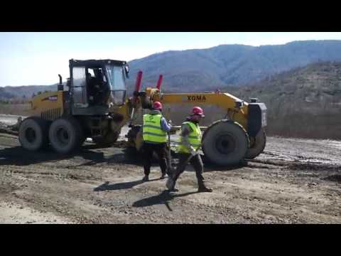სამტრედია-გრიგოლეთის მე-2 მონაკვეთზე ასფალტ-ბეტონის საფარის მოწყობა მიმდინარეობს