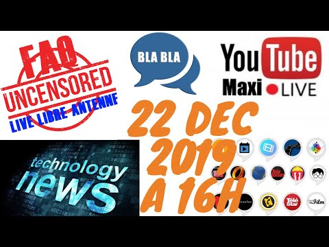 GLG part en Live Libre antenne 22 dec,Vivre de Youtube en 2020,Disney réinvente la force.