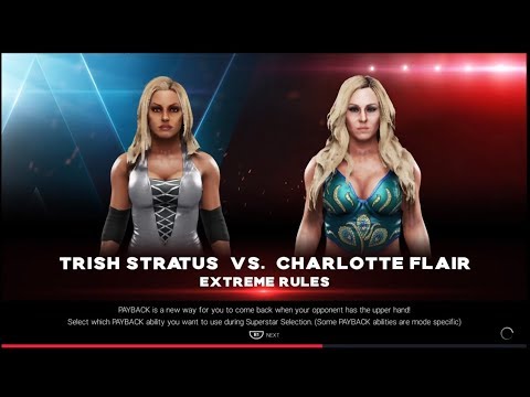 WWE 2K19 Trish Stratus vs Charlotte Gameplay PS4 Pro