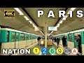 🇫🇷Paris NATION Station RATP - All Metro and RER Train 【4K】