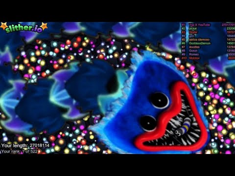 Slither.io A.I Huggy Wuggy Vs Monster Snake - Epic Skin Slitherio Vip Best Gameplay - infinity score