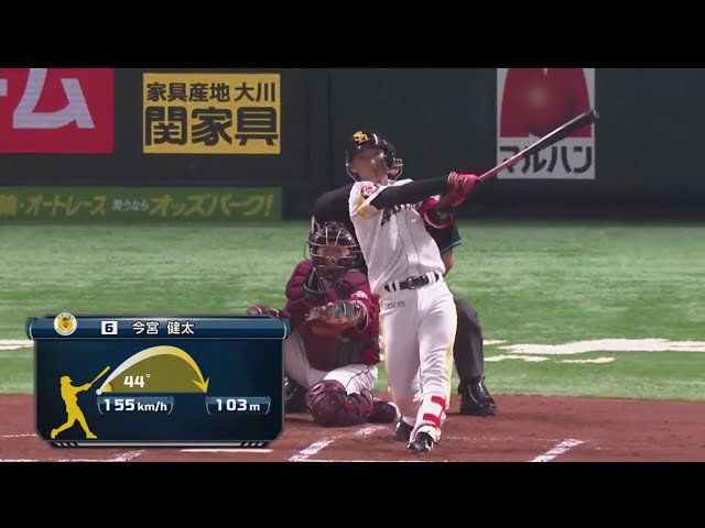 【1回裏】あっという間の先制点!! ホークス・今宮の2ランホームラン!! 2019/3/21 H-E