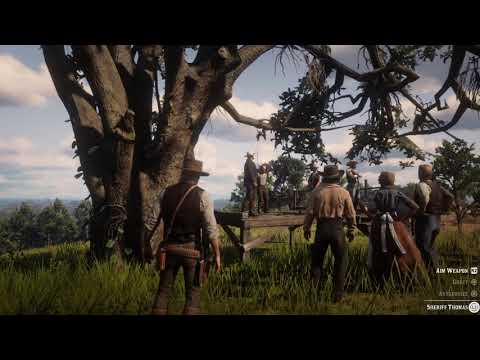 Red Dead Redemption 2. The hanging of Mark Johnson
