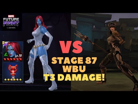 Lv. 70 Mystique VS Proxima Stage 70 + 87 WBU (Energy CTP) - T3 LEVEL DAMAGE!! - Marvel Future Fight