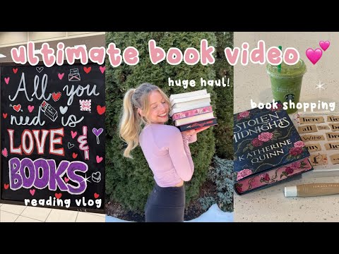 ULTIMATE BOOK VIDEO 💗 bookstore vlog, huge book haul, reading, + reviews! 