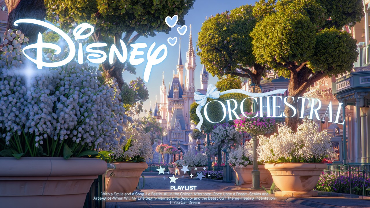 dreamy disney orchestral 🤍 peaceful morning on main street 🏰 quiet focus at disneyland