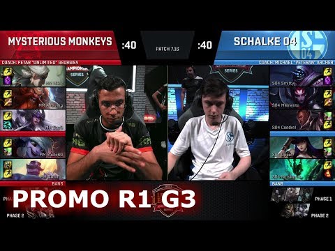 Mysterious Monkeys vs FC Schalke 04 | Game 3 Promotion/Relegation S8 EU LCS Spring 2017 | MM vs S04