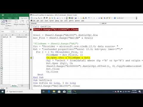 Tổng hợp dữ liệu từ nhiều file khác nhau bằng Ado_VBA 03 có tiếng