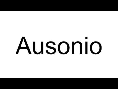 How to Pronounce Ausonio (Italian)