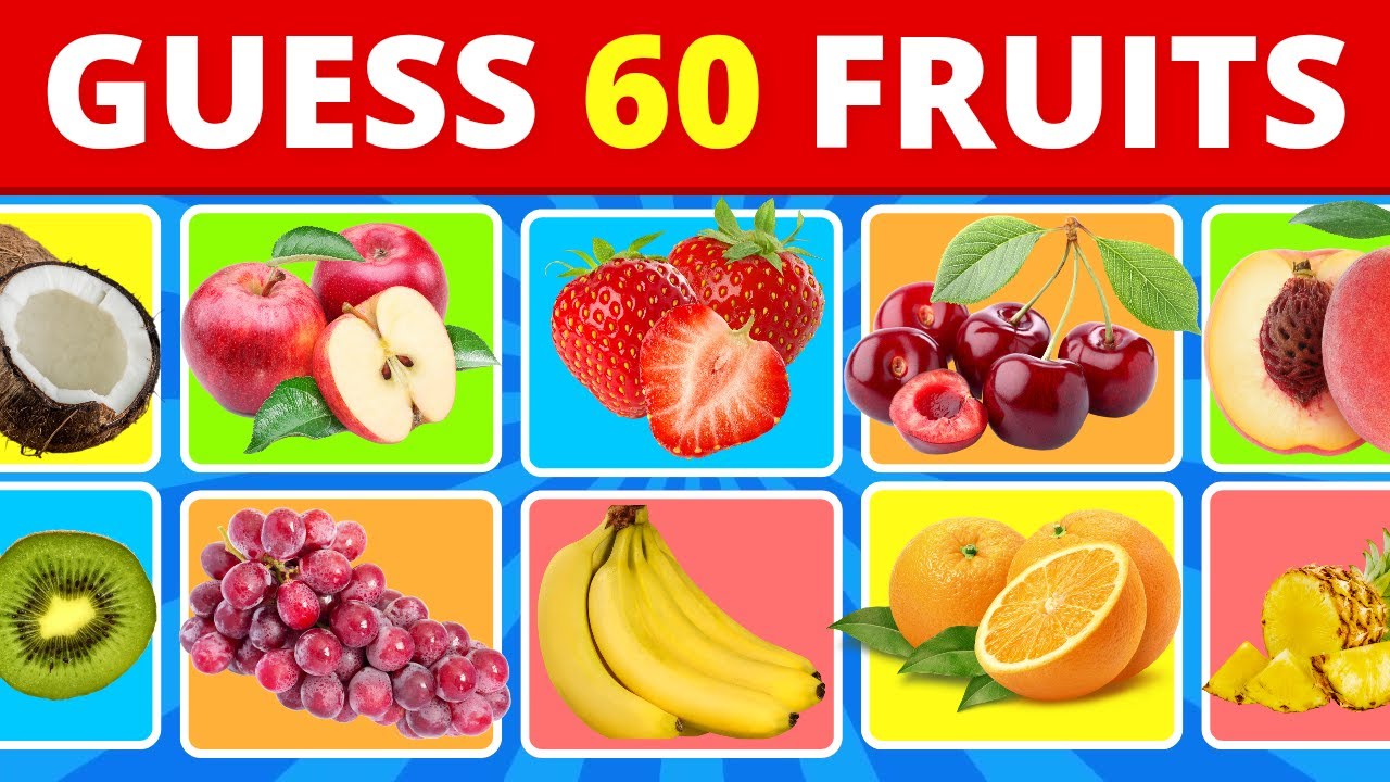 Guess the Fruit in 3 Seconds 🥥🍒🥑| 60 Different Types of Fruit