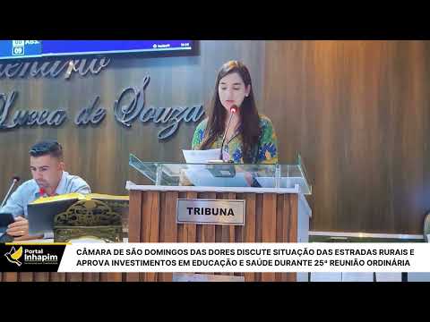 Câmara de São Domingos das Dores discute situação das estradas rurais na 25ª Reunião Ordinária 