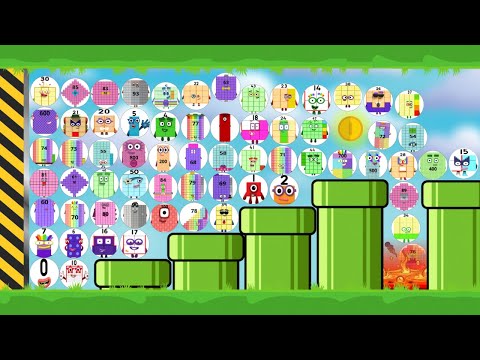 All 110 Numberblocks Marble Race in Algodoo | Who Will Win? Round 2