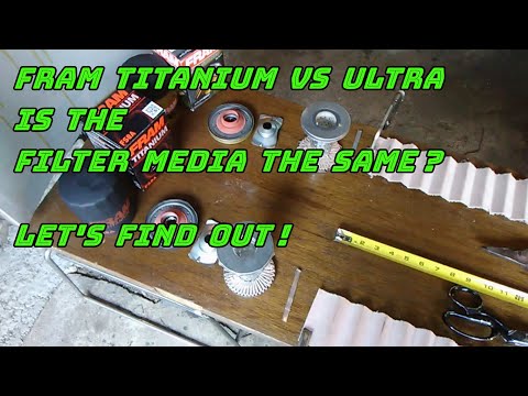 Fram Titanium Oil Filter FS8A Media Cut Open vs. Fram Ultra Oil Filter XG8A Media Cut Open